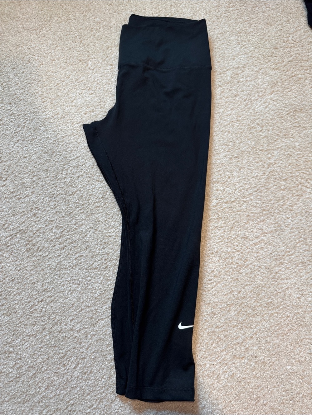 Nike Black Leggings with White Swoosh